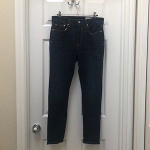 rag & bone Nina High-Rise Ankle Skinny Dark Jeans